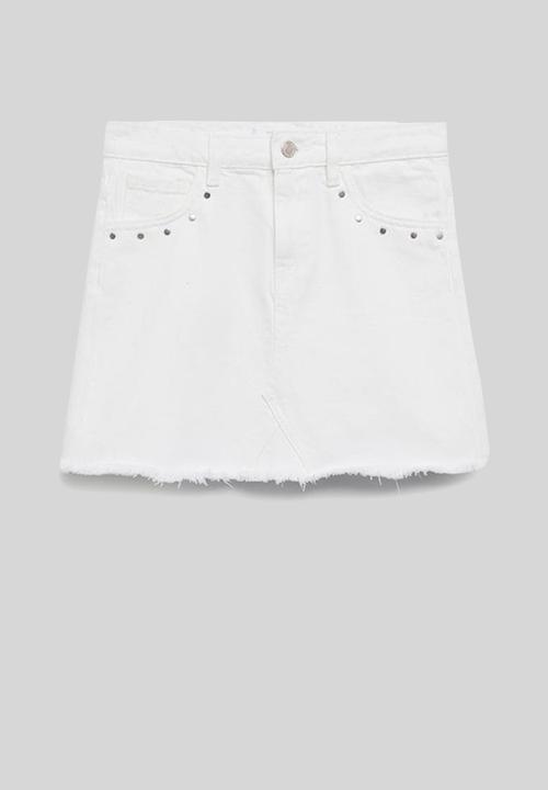 MANGO - Falda anns - white