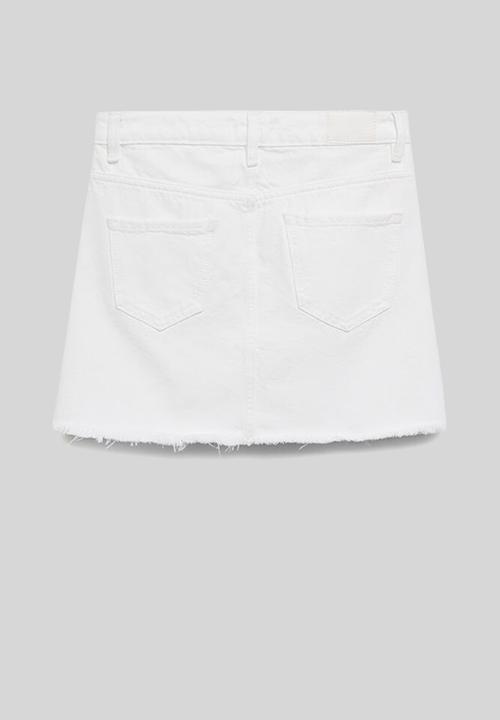 MANGO - Falda anns - white