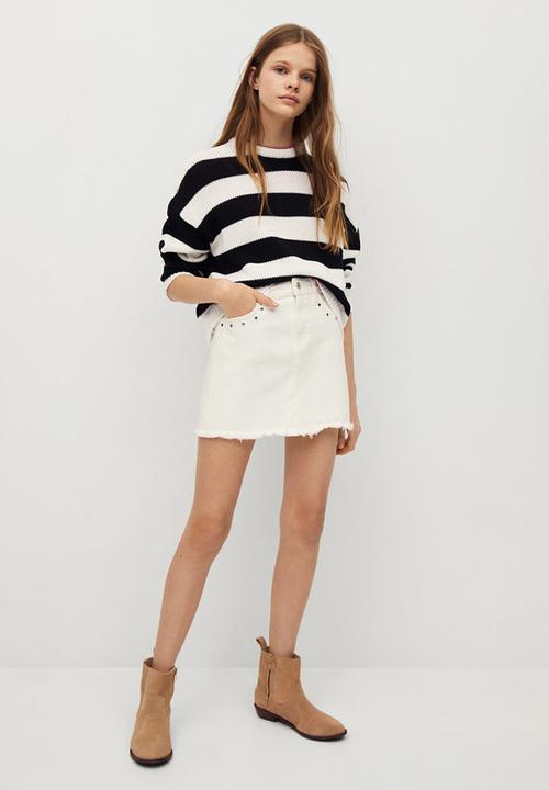 MANGO - Falda anns - white