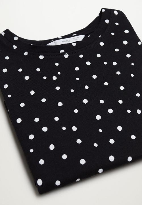 MANGO - Camiseta stamp - black