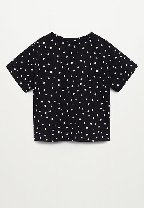 MANGO - Camiseta stamp - black