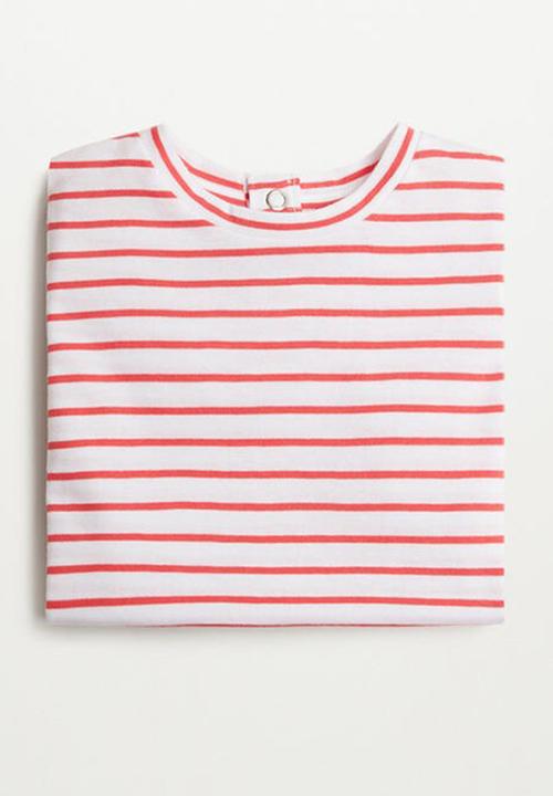 MANGO - Organic cotton T-shirt - red