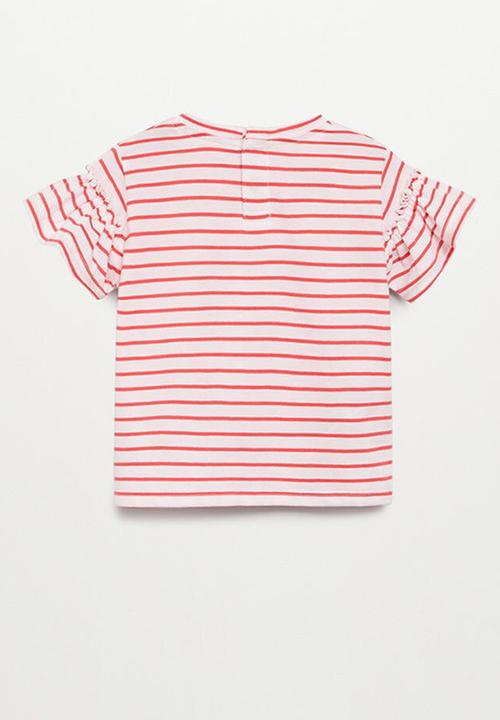 MANGO - Organic cotton T-shirt - red