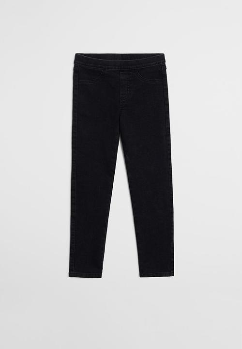 MANGO - Girls basic jeggings - black