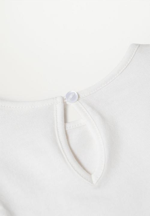 MANGO - Ruffled T-shirt priscila - white