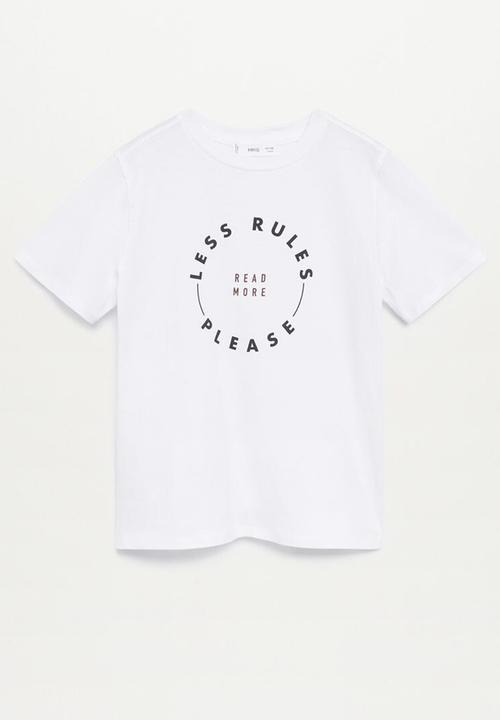 MANGO - T-shirt thinking - white