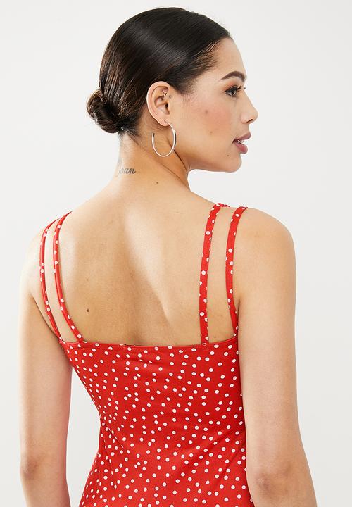 Missguided - Double strap cami mini dress - red