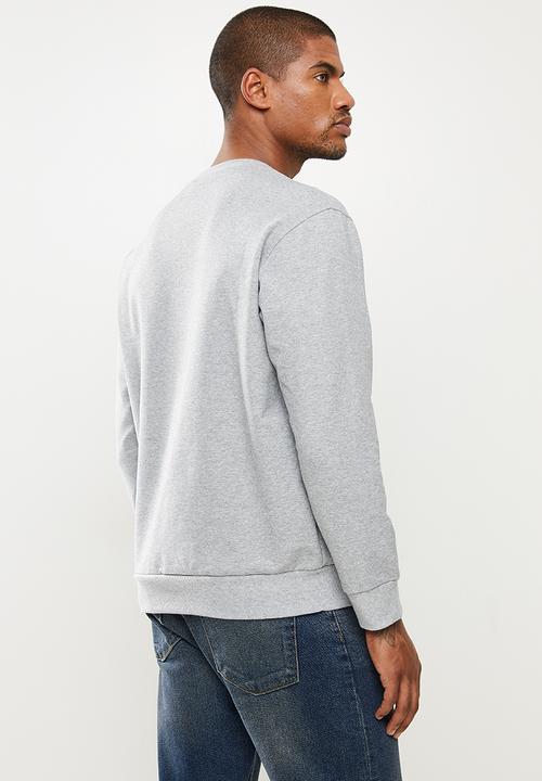 STYLE REPUBLIC - Plain crew neck sweat top - grey