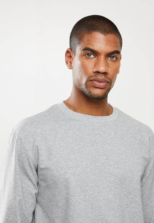 STYLE REPUBLIC - Plain crew neck sweat top - grey