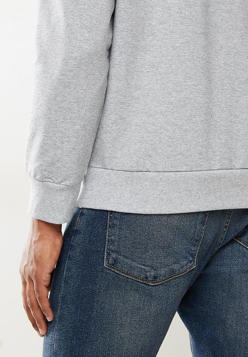 STYLE REPUBLIC - Plain crew neck sweat top - grey