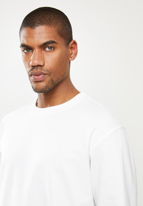 STYLE REPUBLIC - Plain crew neck sweat top - white