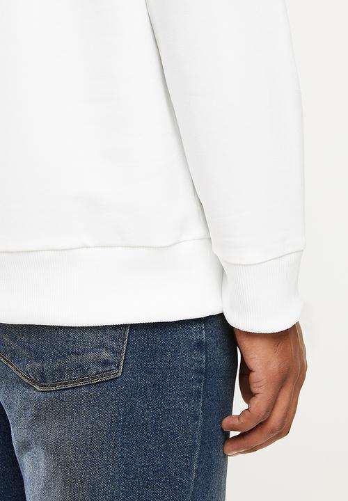 STYLE REPUBLIC - Plain crew neck sweat top - white