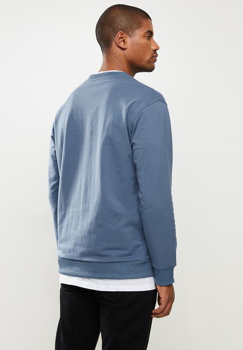 STYLE REPUBLIC - Plain crew neck sweat top - blue