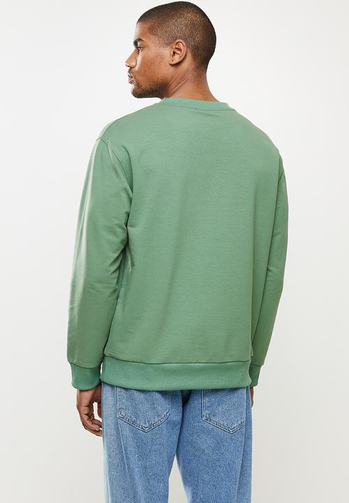 STYLE REPUBLIC - Plain crew neck sweat top - green