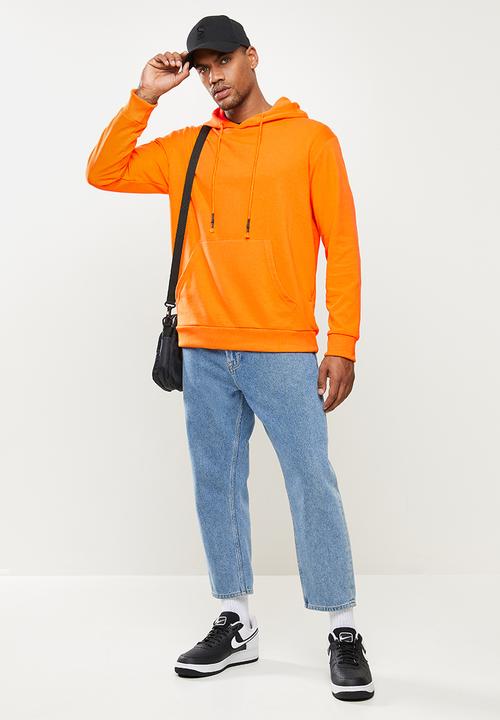 STYLE REPUBLIC - Plain hoodie pullover sweat - orange