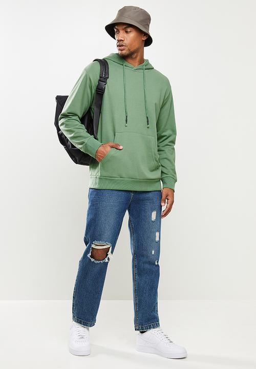 STYLE REPUBLIC - Plain hoodie pullover sweat - green