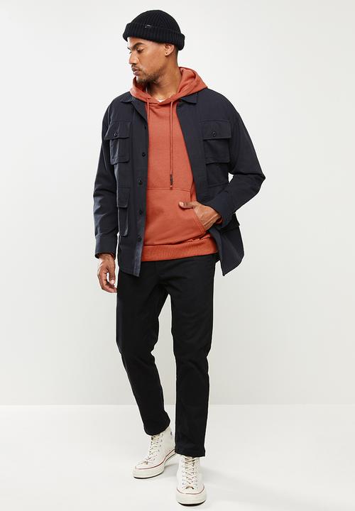 STYLE REPUBLIC - Plain hoodie pullover sweat - rust