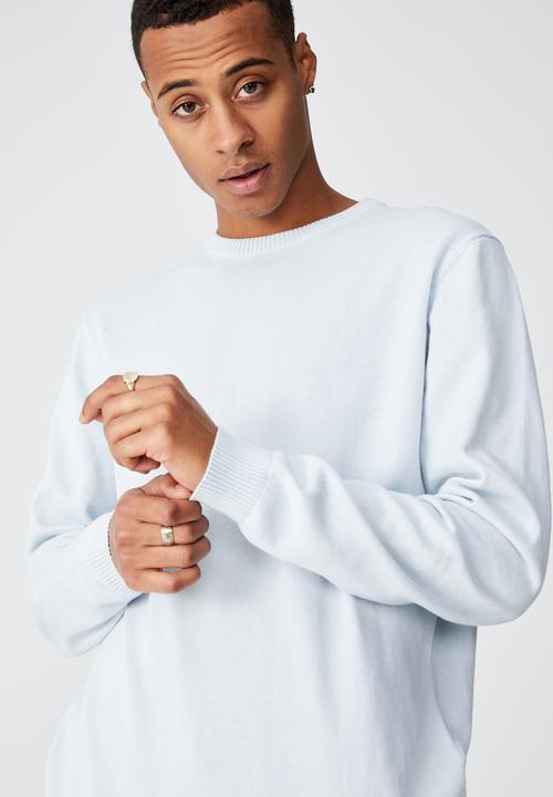 Cotton On - Lightweight crew knit - light blue