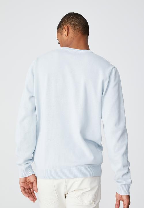 Cotton On - Lightweight crew knit - light blue