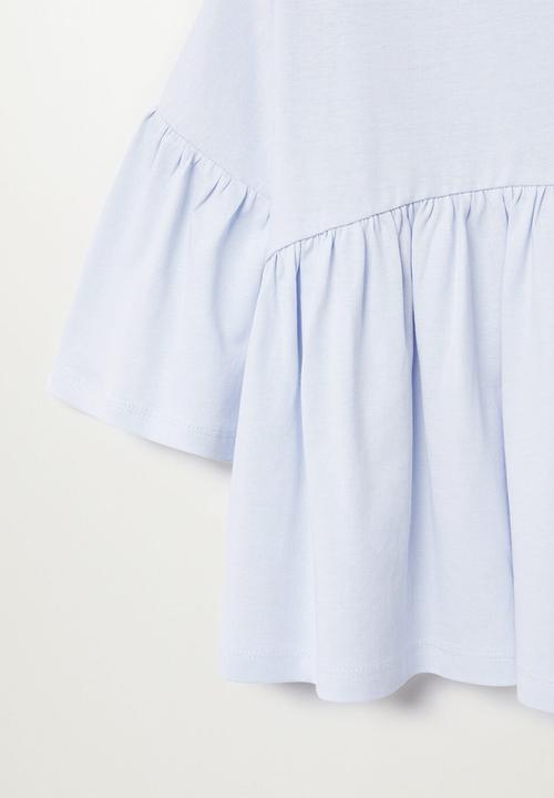 MANGO - Bibi flared short sleeve tee - blue