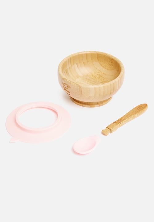Nicolson Russell - Bamboobino silicone suction  bowl and spoon - pink