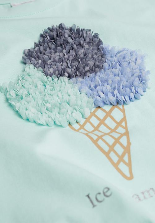 MANGO - Camiseta chiffy - blue