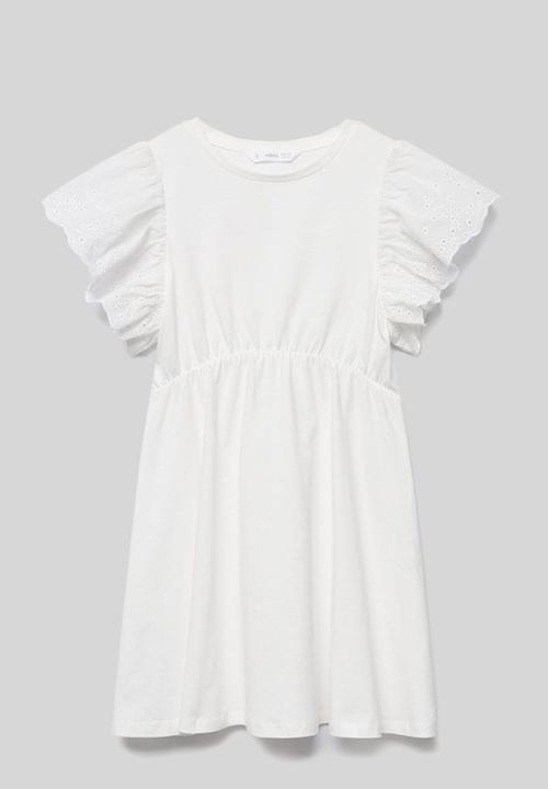 MANGO - Vestido suizi - white
