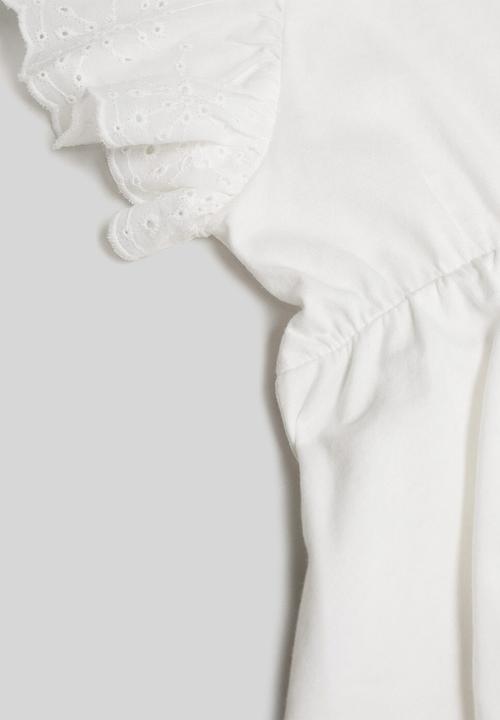 MANGO - Vestido suizi - white