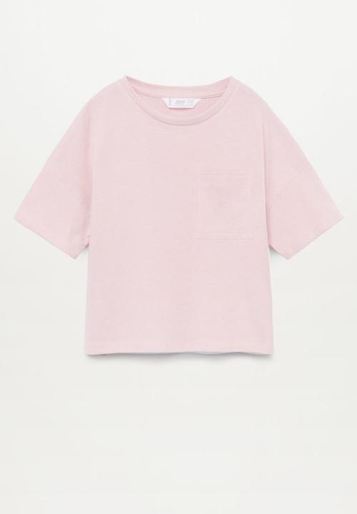 MANGO - Basic8 short sleeve tee - pink