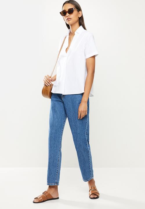MANGO - Shirt lluna - white