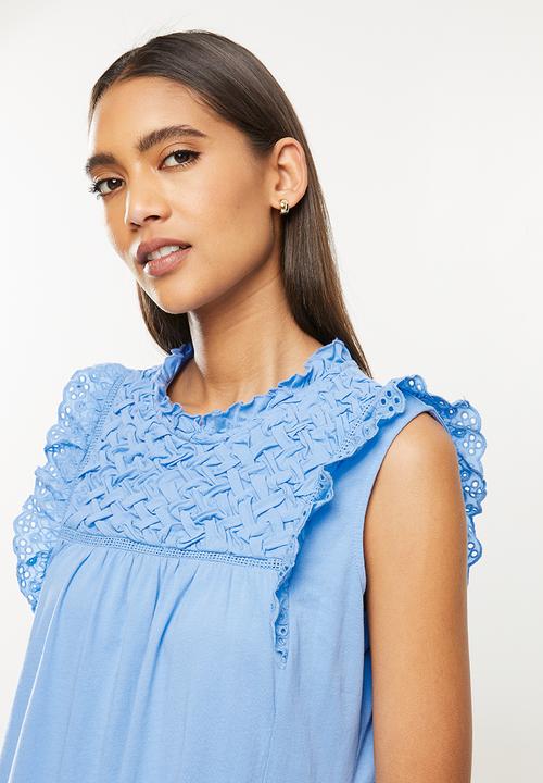 MANGO - Dress petra - light pastel blue