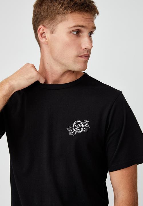 Cotton On - Tbar art t-shirt - black