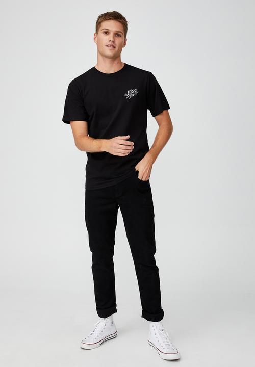 Cotton On - Tbar art t-shirt - black