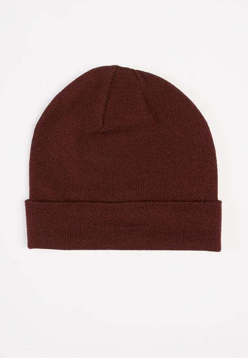 Converse - Solid slouch 2 in 1 beanie - burgundy