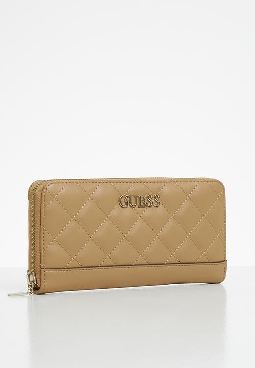 GUESS - Illy slg large zip around - beige