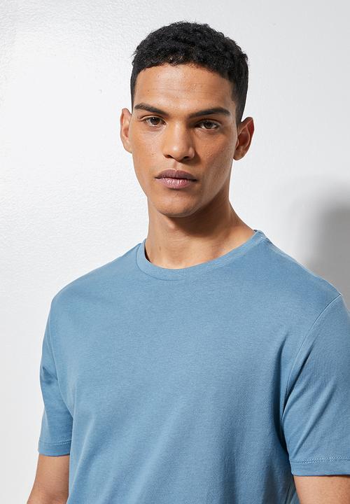 Superbalist - Nate crew neck tee - mid blue
