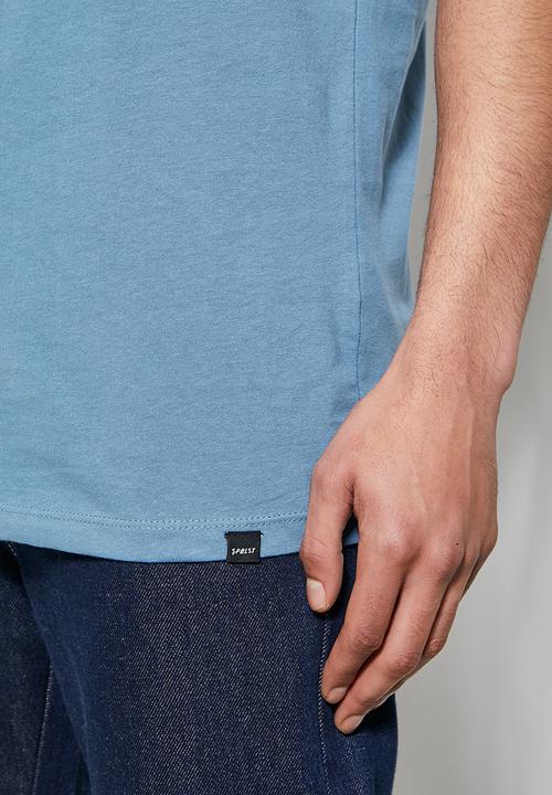 Superbalist - Nate crew neck tee - mid blue