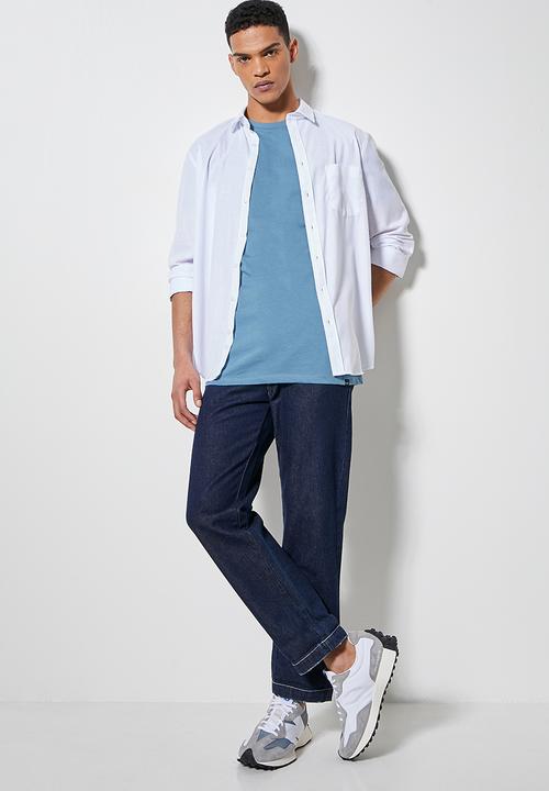 Superbalist - Nate crew neck tee - mid blue