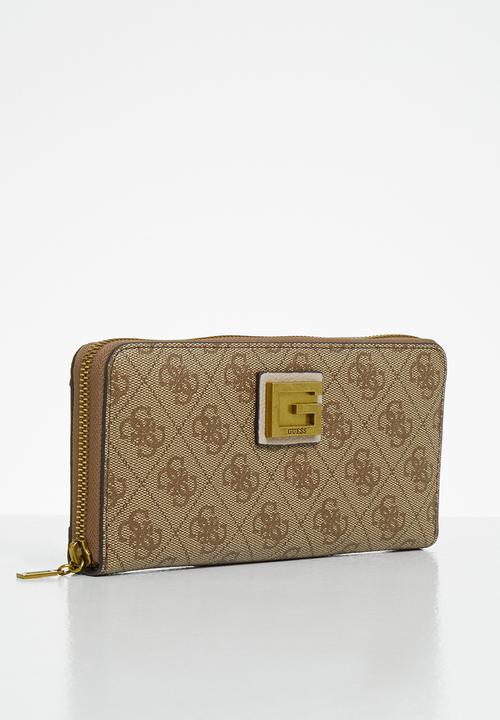 GUESS - Valy slg large zip around - latte