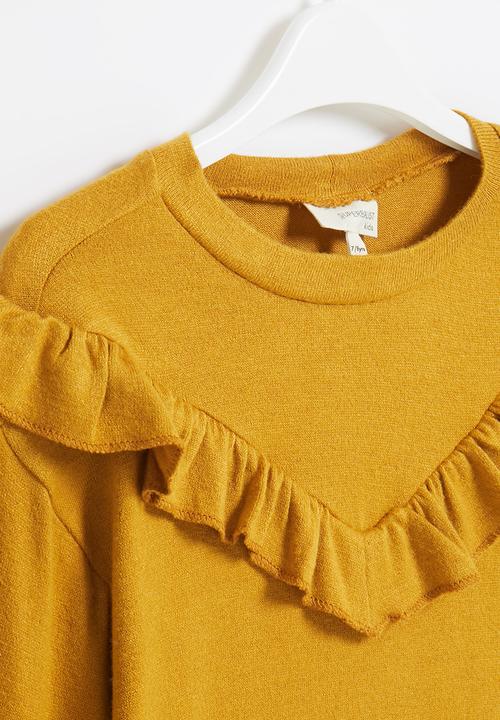 Superbalist Kids - Frill detail jersey - mustard