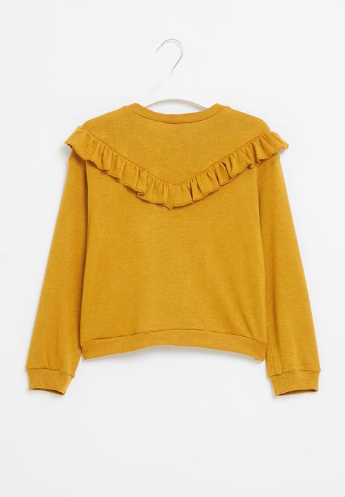 Superbalist Kids - Frill detail jersey - mustard