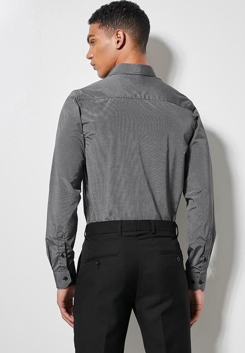 Superbalist - Jos slim stripe shirt - black
