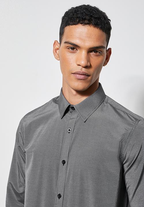Superbalist - Jos slim stripe shirt - black