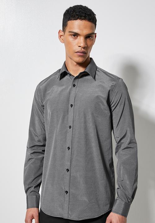 Superbalist - Jos slim stripe shirt - black