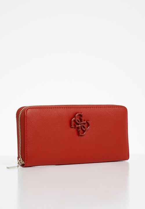 GUESS - Noelle slg large zip around - red