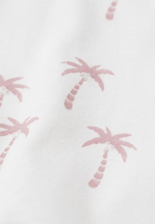 MANGO - Printed cotton T-shirt - white