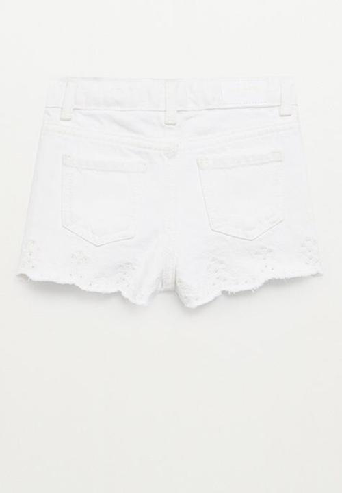 MANGO - Shorts bertab - white