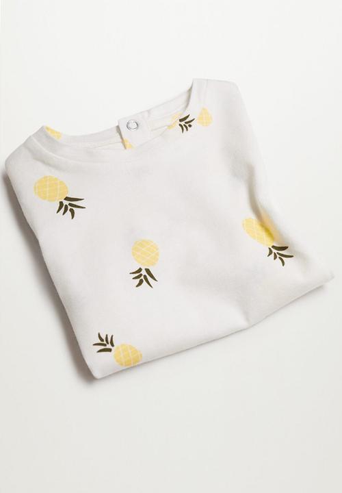 MANGO - Knot printed T-shirt hawai - white