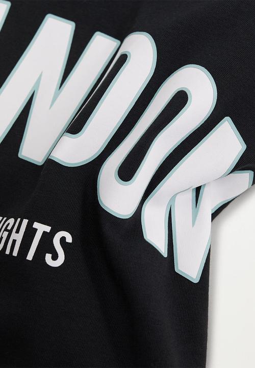 MANGO - Random short sleeve tee - black