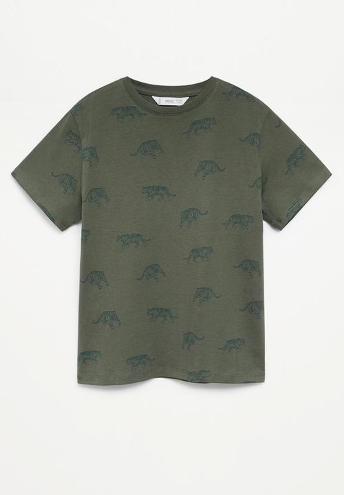 MANGO - T-shirt stamp8 - green